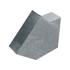 Оцинковане коліно горизонтальне 5x15 45°