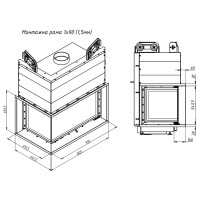Креслення монтажної рамки 1х90 (1.5мм)