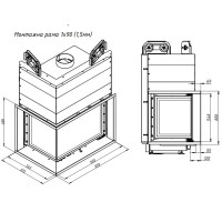 Креслення монтажної рамки 1х90 (1.5мм)