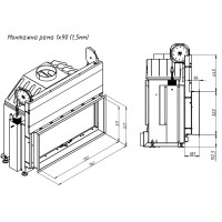 Креслення монтажної рамки 1х90 (1.5мм)