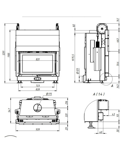 Камінна топка Gavryliv&Sons 80x52 гільйотина