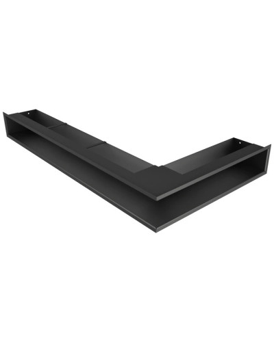 Вентиляційна решітка для каміна кутова ліва SAVEN Loft Angle 95х450х800 чорна