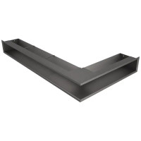 Вентиляційна решітка для каміна кутова ліва SAVEN Loft Angle 95х450х800 графітова