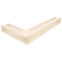 Вентиляційна решітка для каміна кутова права SAVEN Loft Angle 95х800х450 кремова