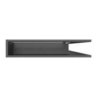 Вентиляційна решітка для каміна кутова права SAVEN Loft Angle 95х800х450 графітова