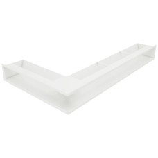 Вентиляційна решітка для каміна кутова права SAVEN Loft Angle 95х800х450 біла