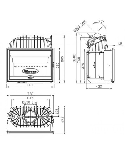 Камінна топка Dovre 2180CBS